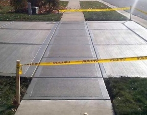 New sidewalk from concrete in Milwaukee, WI