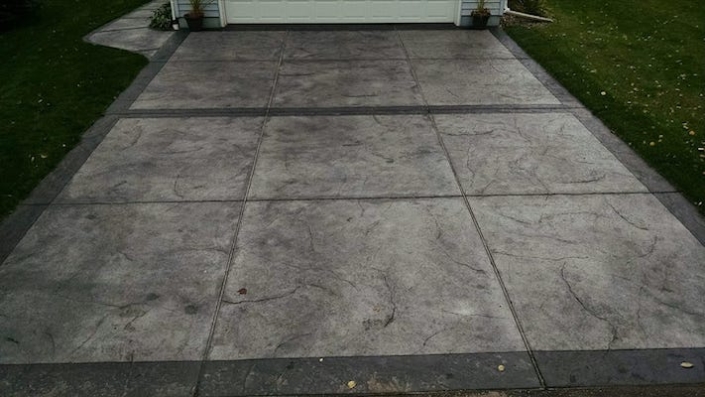 Stamped concrete driveway Milwaukee, WI